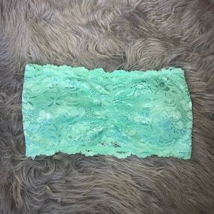 Teal lace bandeau